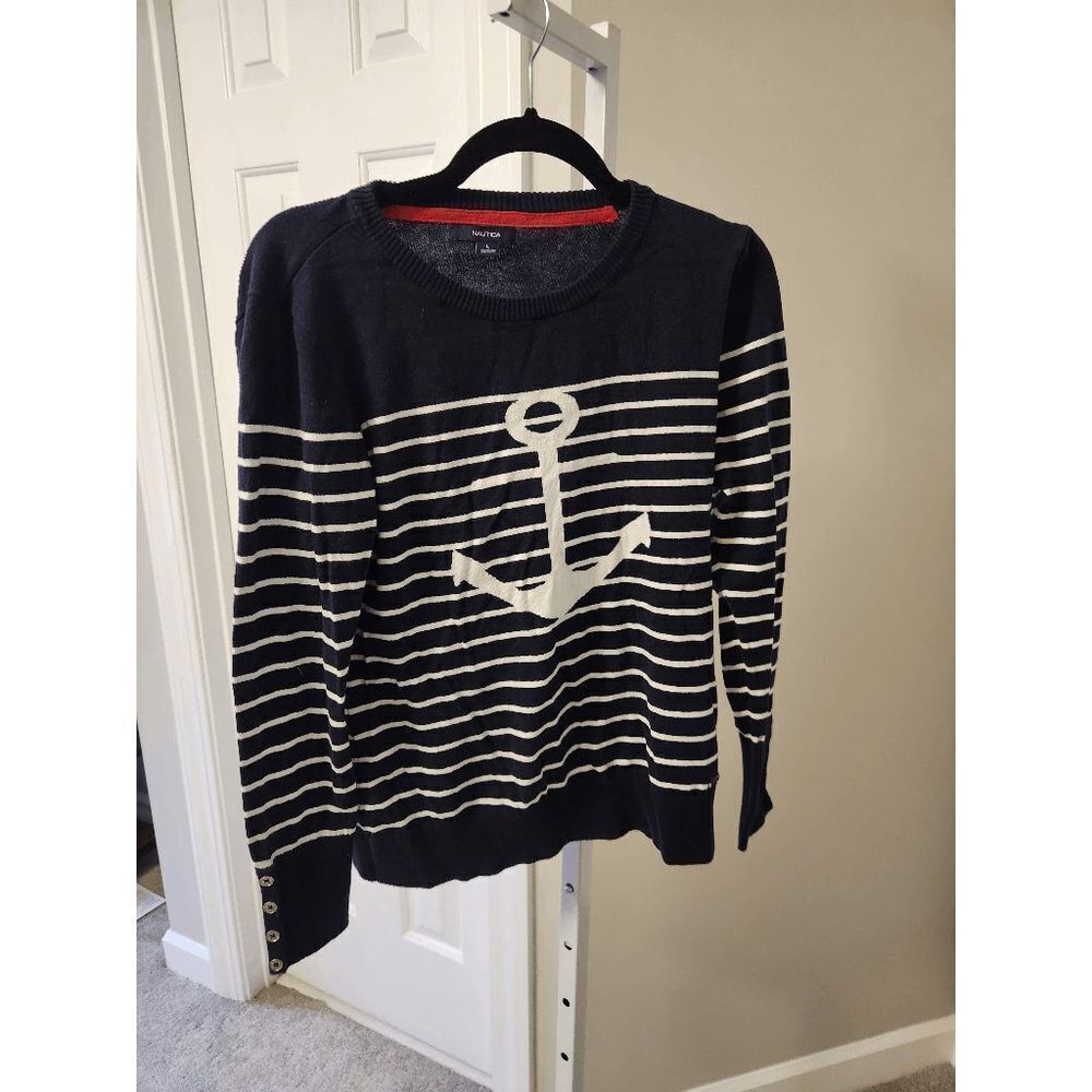 Nautica Nautical Voyage Crewneck Size L